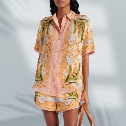Deline™ – Trooppinen silkkinen kaksiosainen setti