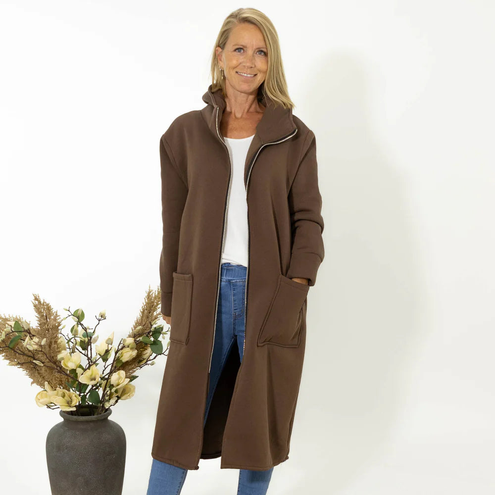 Tessa™ – Pitkä talvinen hupullinen takki