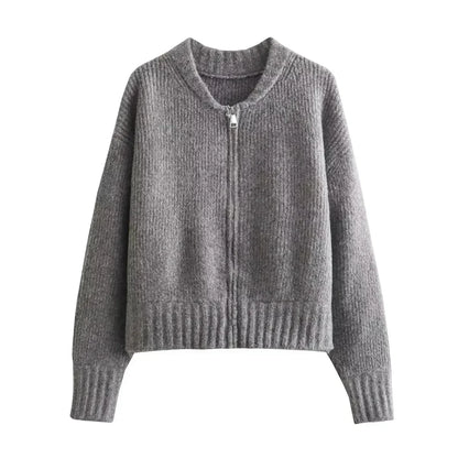 Emma™ – Talvinen vetoketjullinen neuletakki
