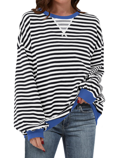 Marcelline™ – Naisten oversize-raidallinen collegepaita