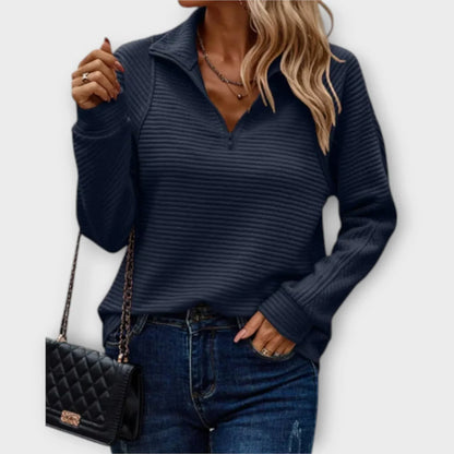 Melissa™ – Rento puolivetoketjuinen villapaita