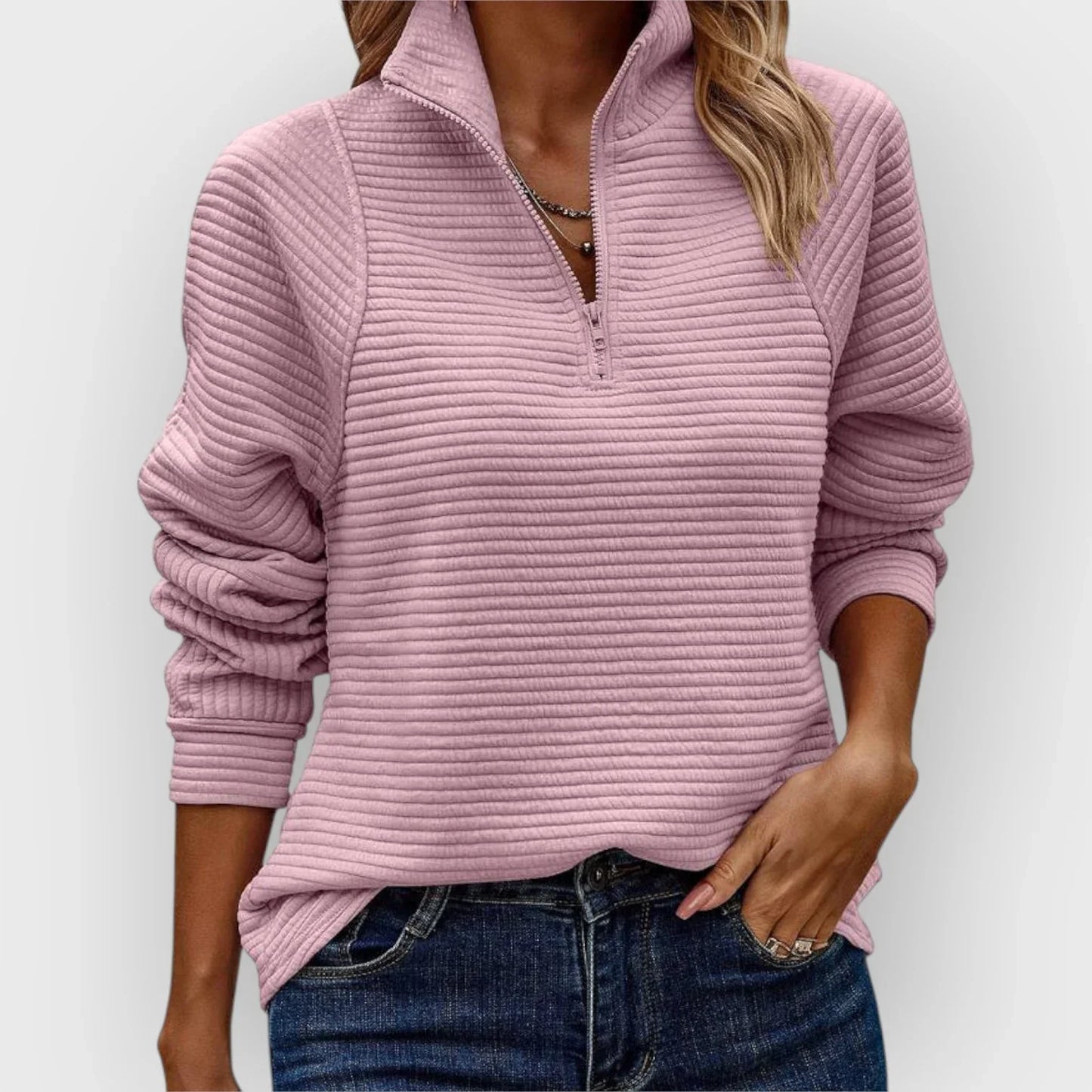 Melissa™ – Rento puolivetoketjuinen villapaita