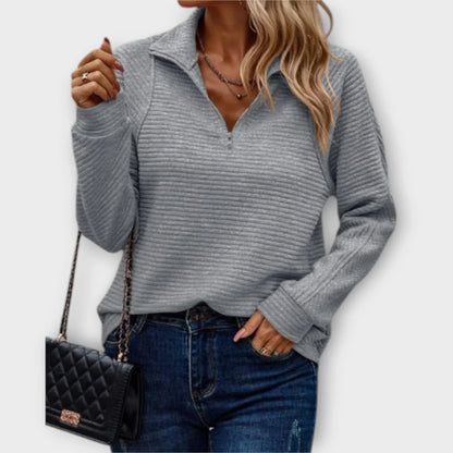 Melissa™ – Rento puolivetoketjuinen villapaita