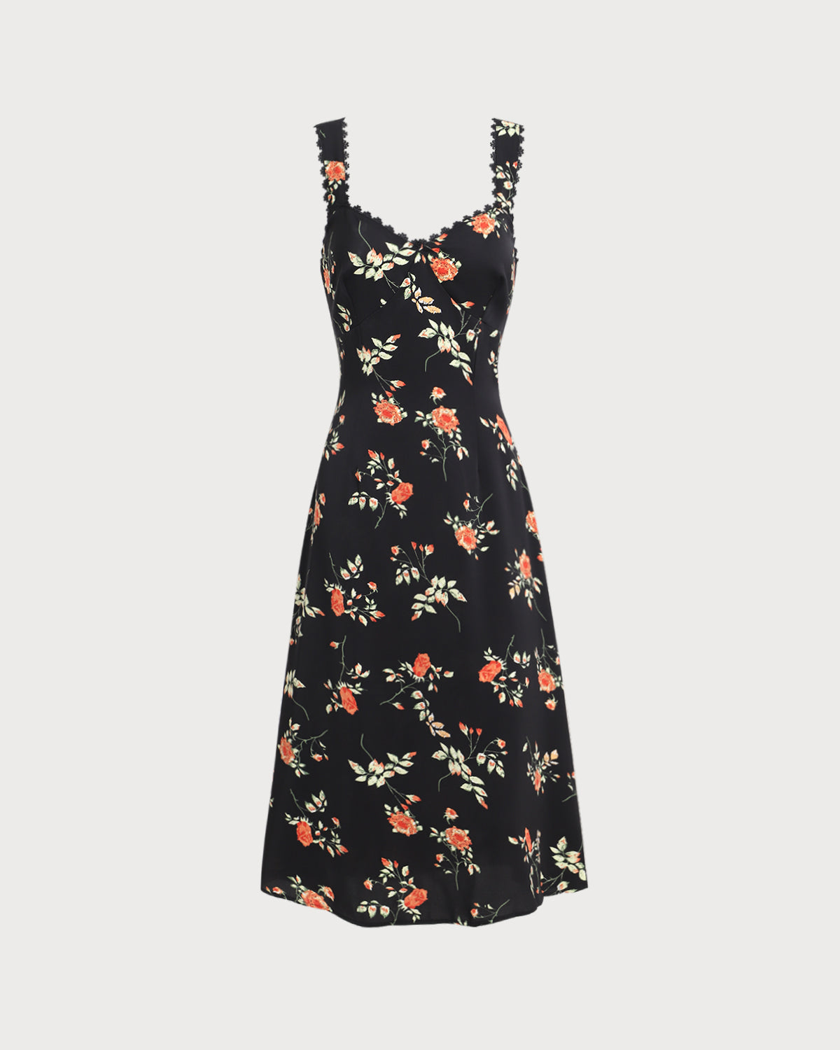 Rosalie™ – Elegantti Kukallinen Slim Fit Midi-mekko